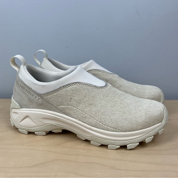 Merrell Men’s Size 8.0 Winter Moc 3 MU SE Chalk Cream Slip On Loafer Shoes Hair